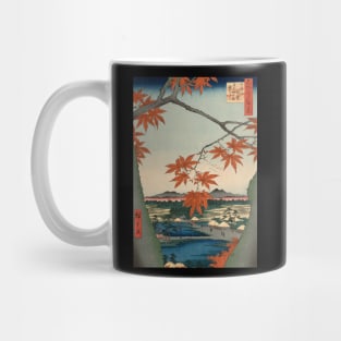 Maple Trees Momiji Japanese vintage art Utagawa Hiroshige Mug